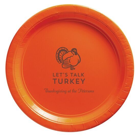 Let's Talk Turkey Paper Plates